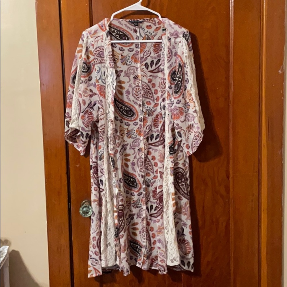 Paisley print cardigan